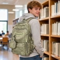 thumbnail image 5 of Large Capacity Backpack with Wallet, White School Laptop Bag for Teens Boys Girls, Water Resistant Nylon Student Bookbag with Padded Compartment for College Travel, 5 of 5