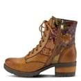 thumbnail image 2 of L’Artiste Marty Hand-Painted Leather Ankle Boots for Women – Cozy Flannel Lined Comfort Boot with Zipper Closure, 2 of 6