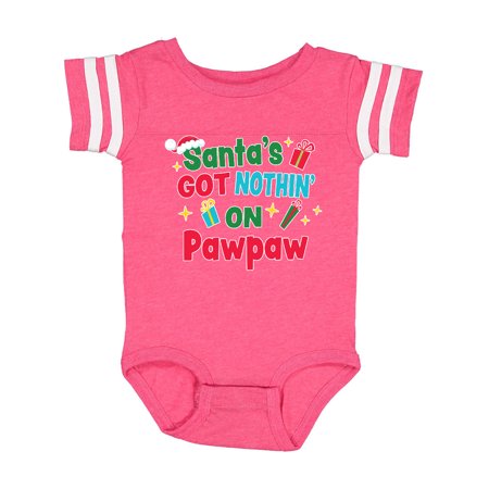 

Inktastic Santa s Got Nothin on Pawpaw with Christmas Presents Gift Baby Boy or Baby Girl Bodysuit