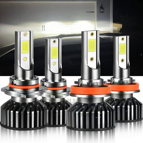 4x Combo LED Headlight Hi/Low Beam Light Bulbs for 2018 Hyundai Elantra