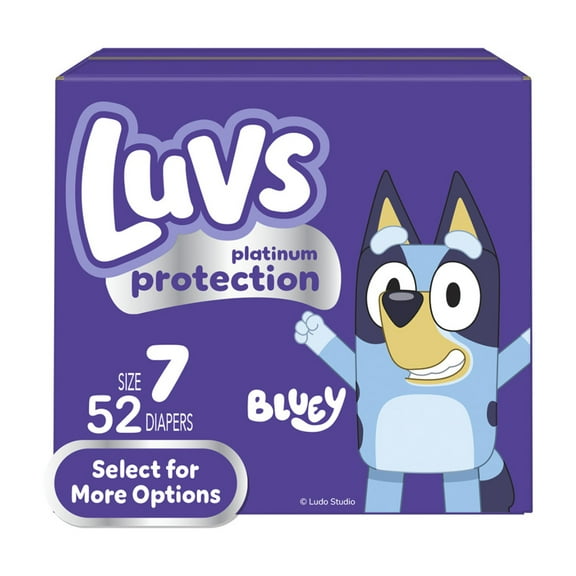 Luvs Platinum Protection Baby Diapers Size 7, 52 Count (Select for More Options)