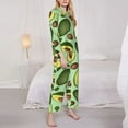 thumbnail image 4 of Bingfone Womens Pajama Sets Avocado With Seeds Print,Long Sleeve Loungewear Pajamas Set-Large, 4 of 9