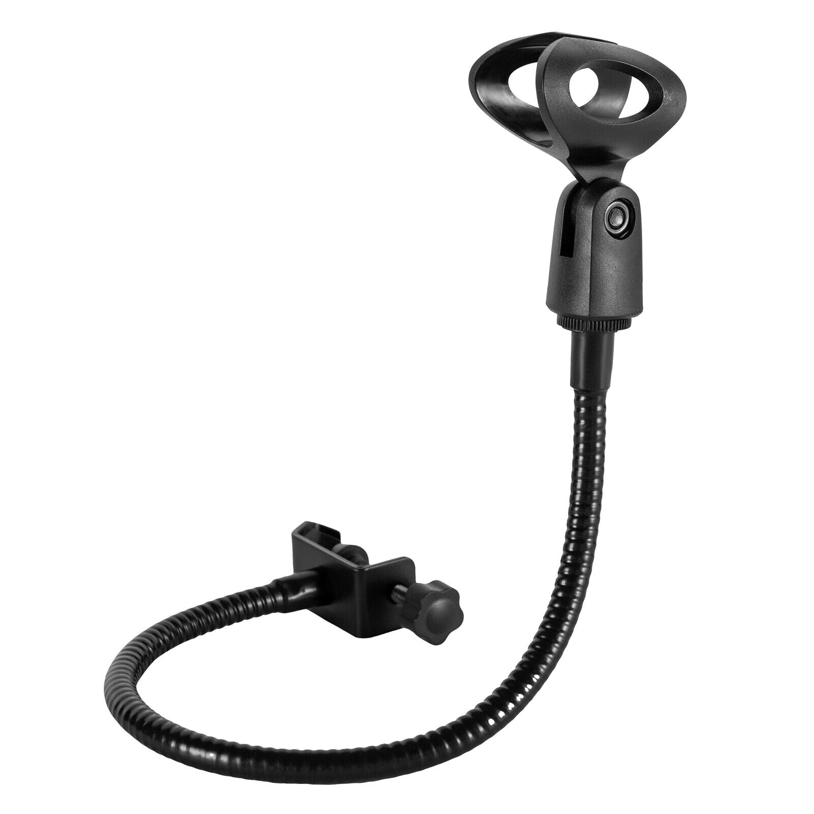 Adjustable Gooseneck Bendable Microphone Stand with Desk Clamp for Radio Broadcasting Wired/ Wireless/ Recording Microphones