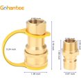 thumbnail image 3 of EcoNesxp inch Natural Gas Propane Quick Connect Adapter Solid Brass 1/2 inch Gas Quick Connect Kit, 3 of 5
