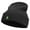 Black, variant on Honduras National Orchid Embroidered 12 Inch Long Knitted Beanie - Black OSFM