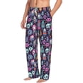 thumbnail image 6 of Salouo Funny colorful skull ghost Print Pajama Pants for Men, Lounge Pants Elastic Waistband Casual Men's sleepwear Loungewear Sleep Pajama Pant -Medium, 6 of 7
