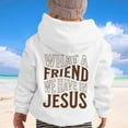 thumbnail image 3 of Kiijoy Little Girls Hoodie Casual Letter Print Pullover Hooded Sweatshirt, Sizes 5-6, 3 of 5