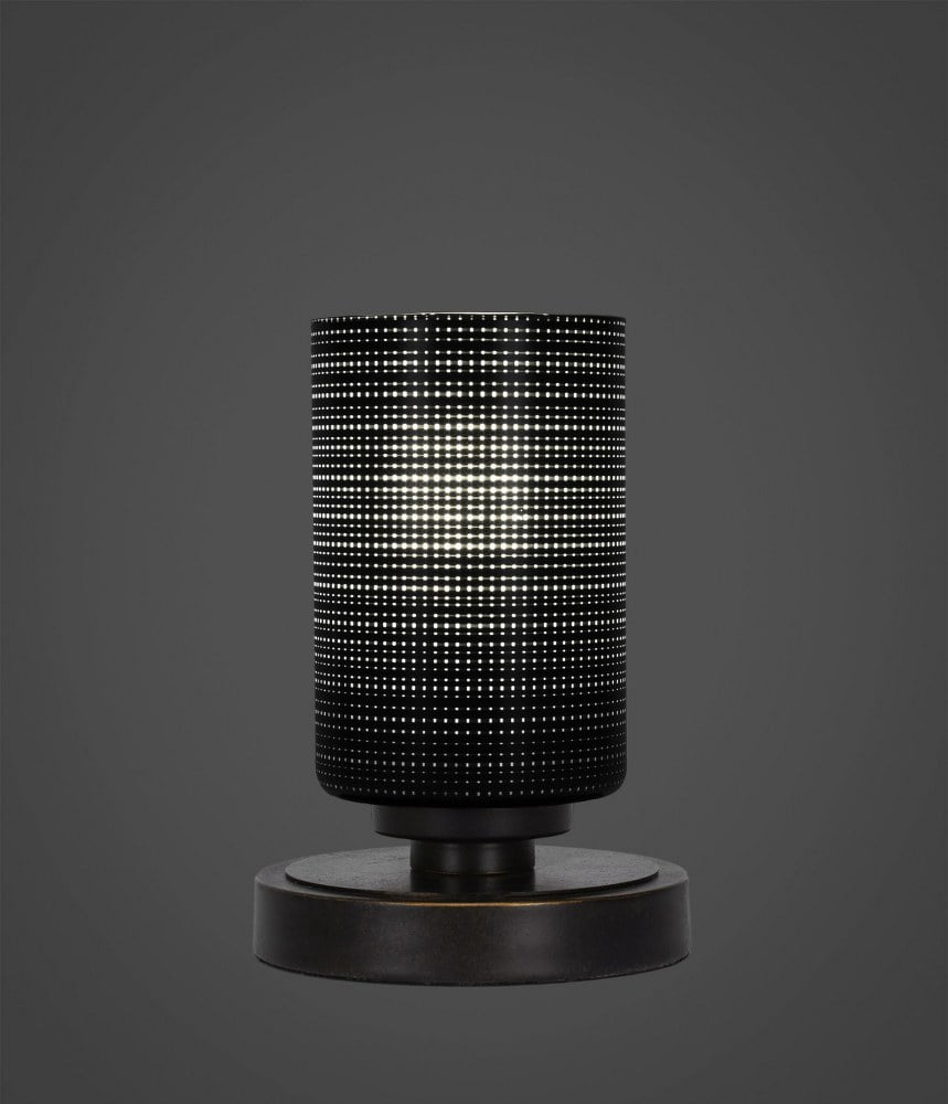Toltec Lighting 51-DG-4069 Luna Dark Granite Finish with Black Matrix Glass 1 Light Accent Table Lamp Toltec Lighting 51-DG-4069 Luna Dark Granite Finish with Black Matrix Glass 1 Light Accent Table Lamp
