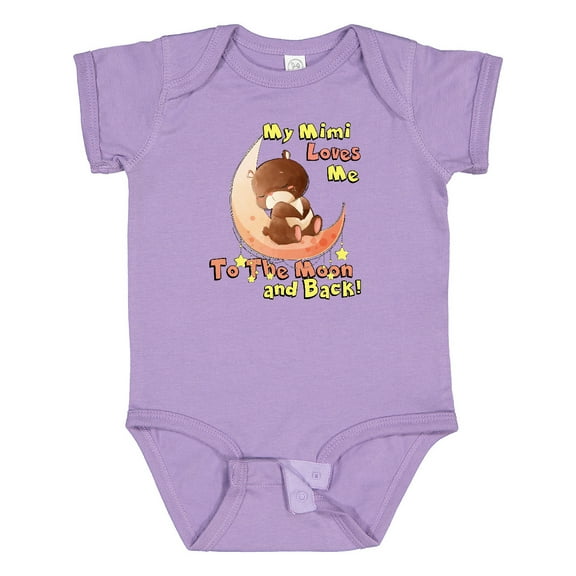 Inktastic My Mimi Loves Me to the Moon and Back Boys or Girls Baby Bodysuit