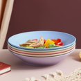 thumbnail image 1 of 5pcs Set, 9-Inch Deep Large Capacity Dinner Plates, Pasta Plates, Dessert Plates, Salad Plates, for Home, Dorm, Kitchen, Dining, Parties, Tableware Accessories, Kitchen Supplies, 5 Colors, 1 of 11