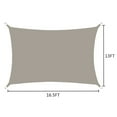 thumbnail image 4 of Rectangle Sun Shade Sail UV Block Waterproof Patio Awning Outdoor Garden Pool Sun Canopy Shelter Cover 13'x16.5' Khaki, 4 of 6