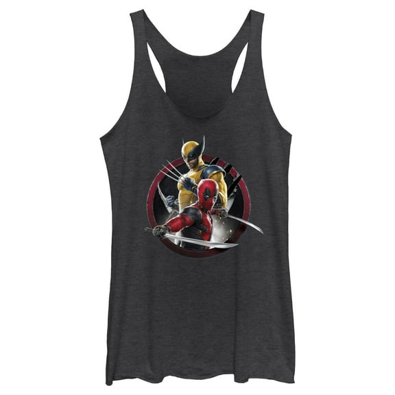 Women's Marvel: Deadpool & Wolverine Badge  Racerback Tank Top