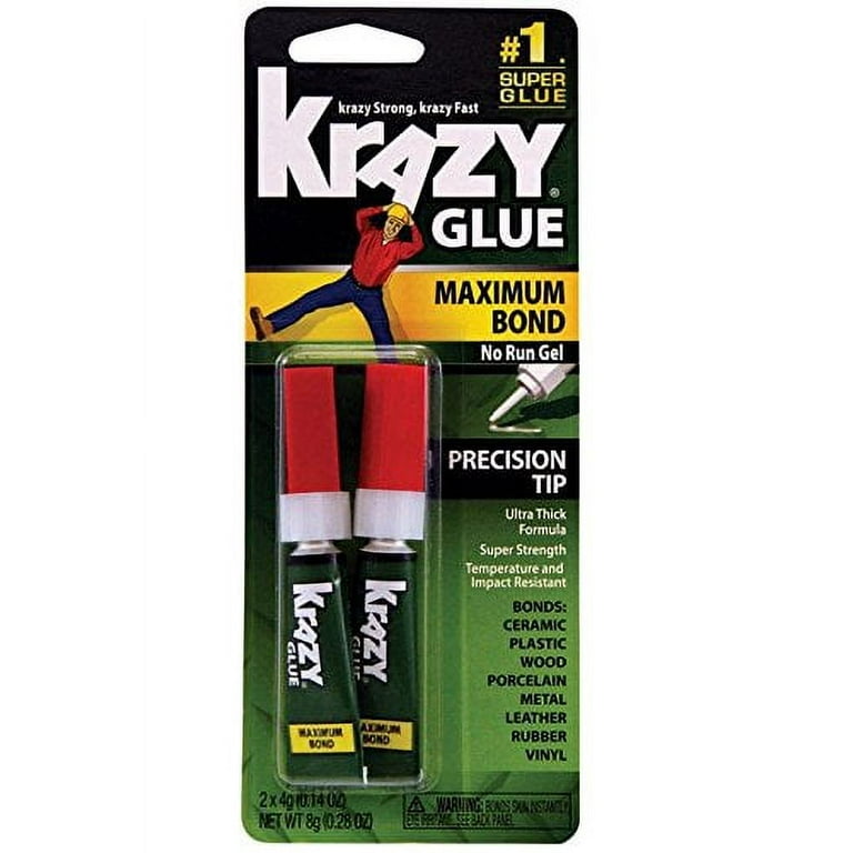 Krazy Glue KG817 Maximum Bond Super Glue, 4 Gram, Pack of 2