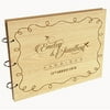 Darling Souvenir Personalized Engraved Laser Cut Wedding Guest Book Wooden Cover Sign-in Book Registry Guestbook Scrapbook-WG