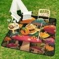 thumbnail image 6 of Cute Witch Frog Picnic Blanket Waterproof Outdoor Beach Blanket Hand-held Pad Suitable for Travel, Camping, Beach, Family Gatherings, 6 of 7