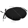thumbnail image 4 of Vargottam Outdoor Porch 15 inch Round Bistro Chair Cushion- Waterproof Seat Chair Pad ForHome/Office- Set Of 2 Black, 4 of 5