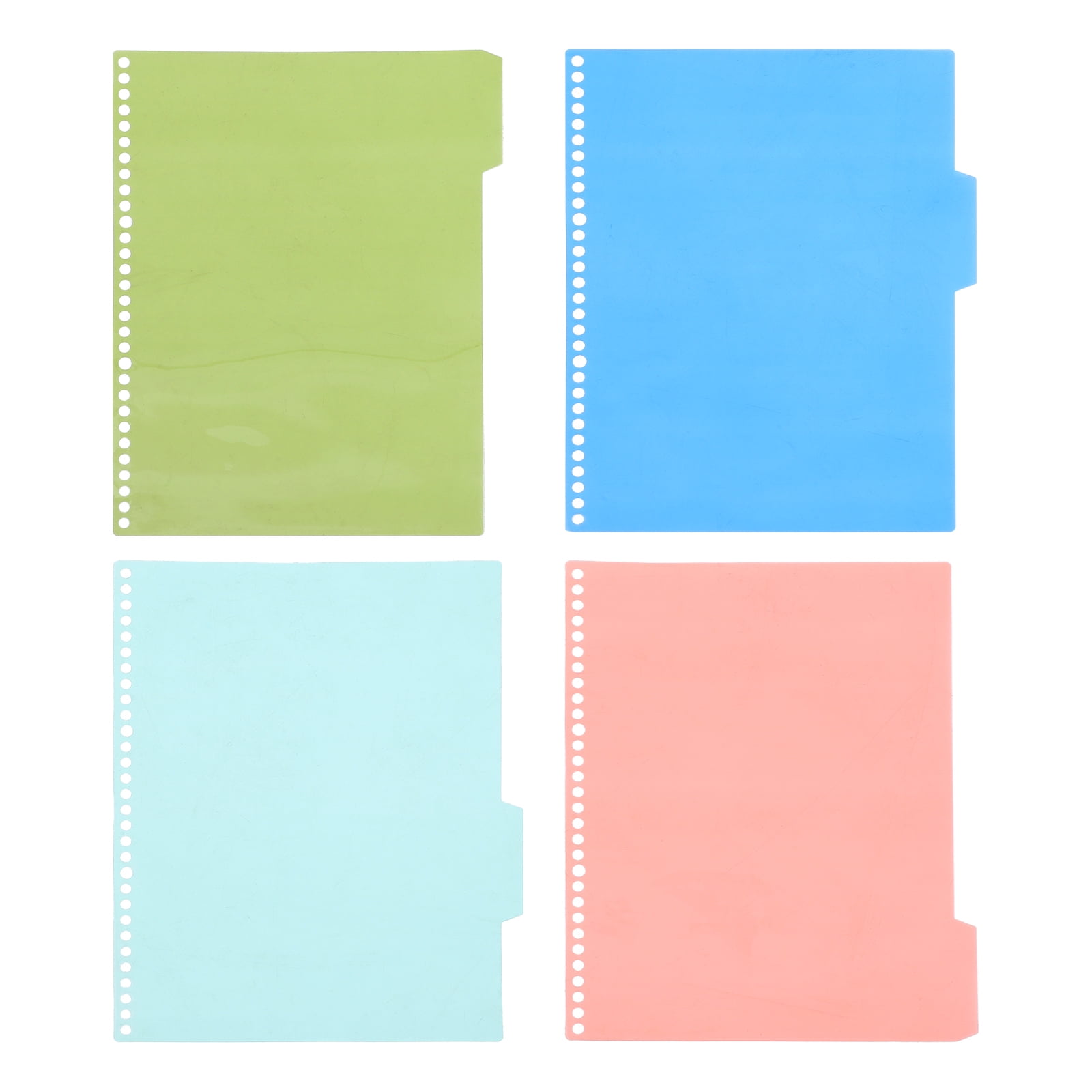 Raindrops 4pcs Binder Dividers Decorative for Categorization Plastic Binder Divider Assorted Color for Daily Use Back to School