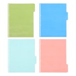 Raindrops 4pcs Binder Dividers Decorative for Categorization Plastic Binder Divider Assorted Color for Daily Use Back to School
