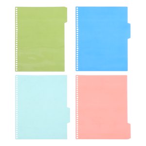 Raindrops 4pcs Binder Dividers décoratif pour catégorisation plastique Binder divider couleur assorties pour une utilisation quotidienne Retour à l'école