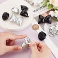 thumbnail image 3 of 4 Pairs Leather Shoe Buckles Bowknot Rose Flower Shoe Clips Charms Detachable Shoe Buckles Decorations for Shoe Bag Package Accessories DIY Crafts, 3 of 7