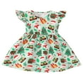 thumbnail image 1 of PENGXIANG Robe de Noël pour Filles Enfants Imprimé Dessin Animé Manches Volantes Robe Princesse Ligne A, 1 of 9