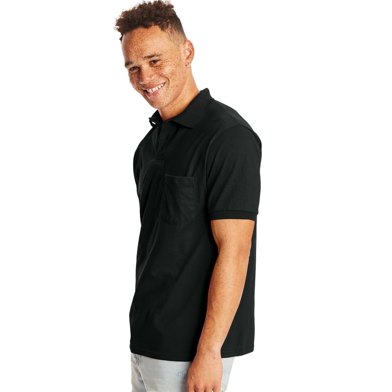 Hanes Men's EcoSmart Pocket Polo Shirt 2-Pack photo 2