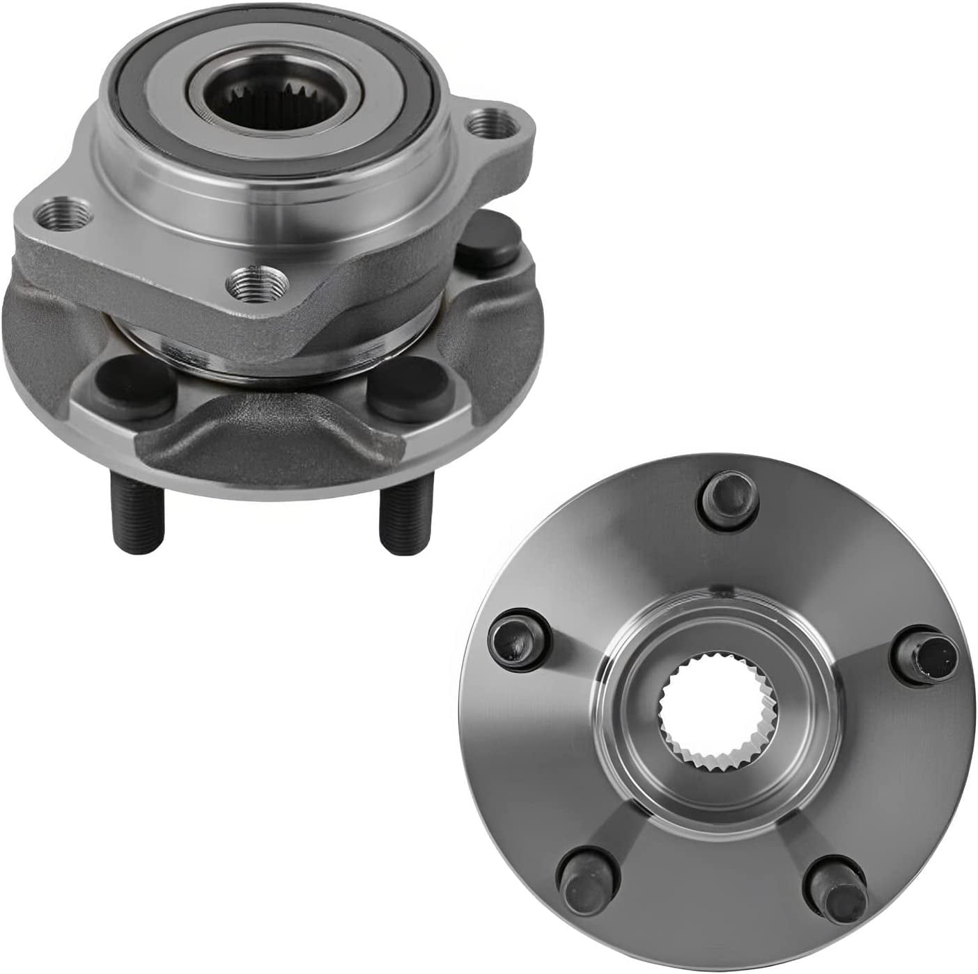 Detroit Axle - Front Wheel Hub Bearings Outer Tie Rod Ends Lower Ball Joints Replacement for Subaru XV Crosstrek Forester Impreza - 6pc Set