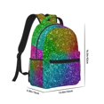 thumbnail image 2 of Goofa Colorful Glitter Pattern Comfortable Student Backpack - Ergonomic Design, Durable, Water-Resistant, Multi-Compartment,Travel, and Outdoor Activities, 2 of 5