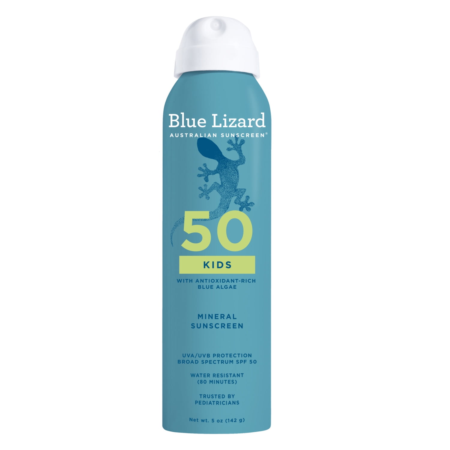 (2 pack) Blue Lizard Kids SPF 50 Mineral Sunscreen Spray, Broad Spectrum, 5 oz