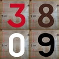 thumbnail image 2 of Parches termoadhesivos de color rojo y negro de 5 a 23 cm con letras para hacer tú mismo, para camisetas de baloncesto, fútbol y ropa, 2 of 5