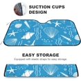 thumbnail image 3 of GZHJMY Car Front Windshield Sunshade UV Heat Protection, Foldable Auto Windshield Sun Visor for Sedan SUV Truck Blue Ocean Pattern, Car Sunscreen Blocks UV Rays Heat 51x27.5inch Keep Vehicle Cool, 3 of 5