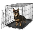 Paws & Pals Heavy Duty Foldable Double Door Dog Crate with Removable Tray (36inch) (Medium
