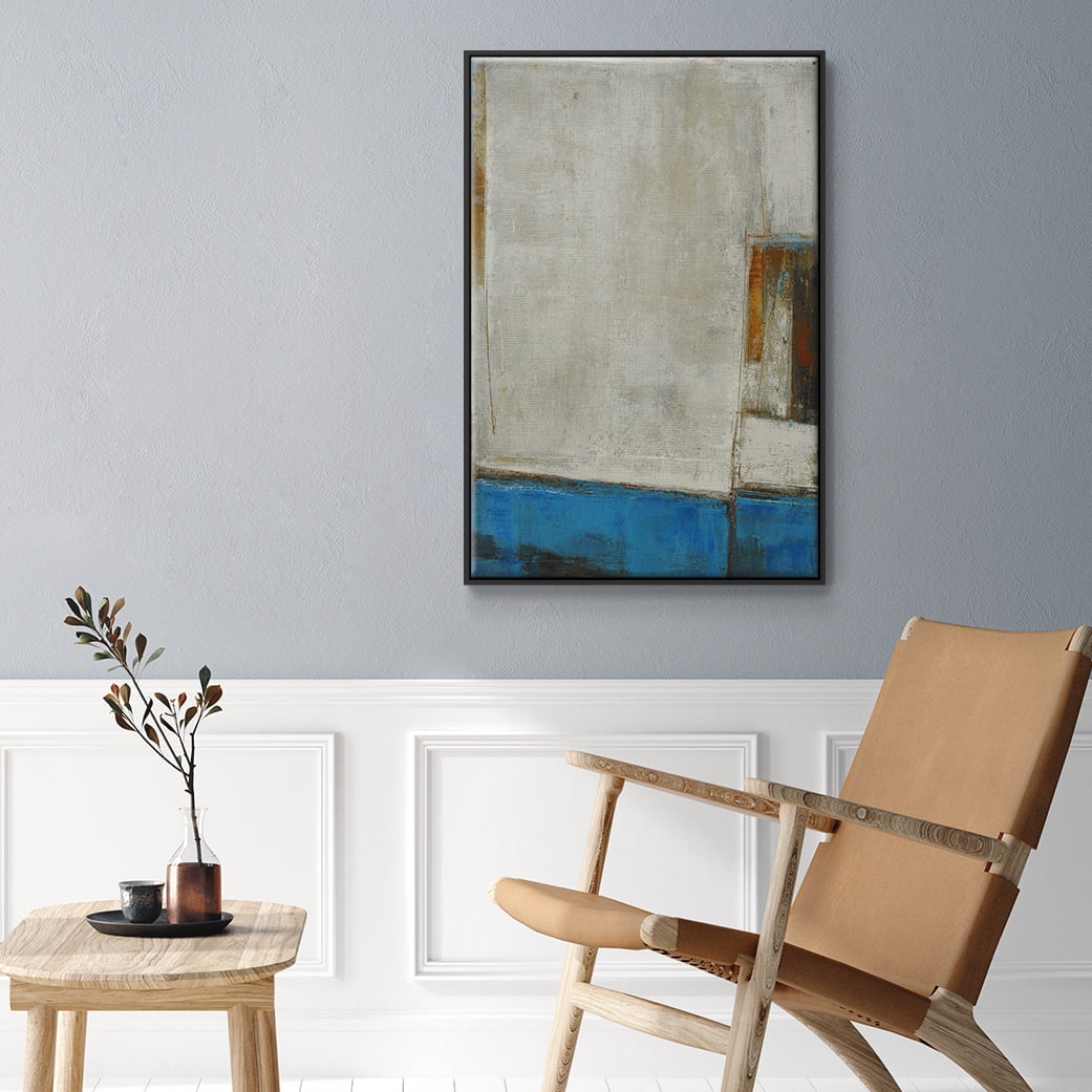 A Warped Window Framed Premium Gallery Wrapped Canvas - Ready to Hang - 25 x 37 - Black Floating Frame