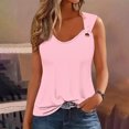 thumbnail image 2 of Buigttklop Womens Tank Tops 2024 Summer T Shirts V Neck Sleeveless Casual Loose Blouses, 2 of 4