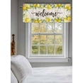 thumbnail image 3 of Lemon Farmhouse Curtain Valances for Windows, Summer Fruit Botanical Beige Burlap Kitchen Valance Window Treatment, Light Filtering Block Curtains for Bathroom/Bedroom/Living Room 42'' x 18'', 3 of 9