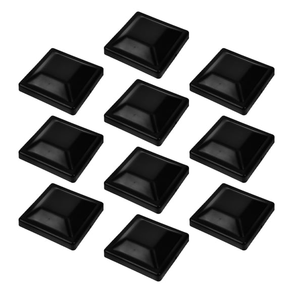 COOPHYA 1 Set Deck Post Caps Plastic Square Black for Outdoor Use by Homeowners