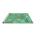 thumbnail image 2 of Ahgly Company Machine Washable Indoor Rectangle Southwestern Turquoise Blue Country Area Rugs, 8' x 12', 2 of 4