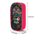 thumbnail image 4 of LNWH Large Storage Pencil Case, Colorful Lion Art Pattern with Zipper Large Capacity Pencil Pouch, 4 of 8