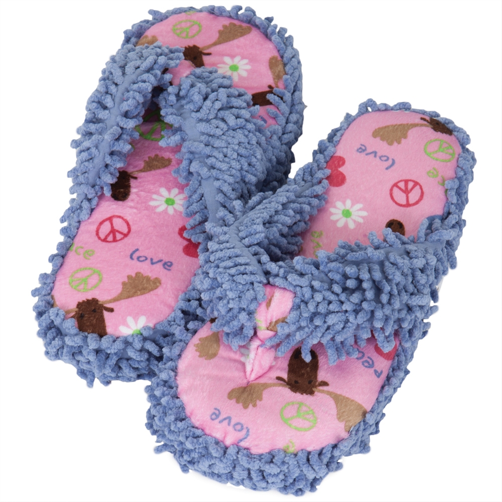 Peace Love Moose Women's Spa Slippers Large