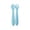 B, variant on Linnome Silicone Spoon and Fork Set Food Grade Soft Ergonomic Self Feeding Utensils for Weaning Mealtime in Muted Colors