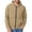 Khaki, variant on Zip Up Hoodie Jacket for Men Long Sleeve Solid Color Sweatshirts Couples Multi Functional Hooded Shirts with Hidden Backpack Pocket on Back Loose Casual Daily Outerwear Tops