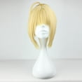 thumbnail image 2 of Unique Bargains Human Hair Wigs for Women with Wig Cap Medium Long Hair 18" Gold Tone Wigs, 2 of 6