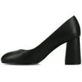 thumbnail image 3 of Journee Womens Seraphina Covered Block Heel Round Toe Pumps, 3 of 10