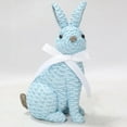 thumbnail image 4 of JEWLALO 2PCS Rattan Rabbit Easter Decorations, Bunny Easter Ornaments, Outdoor Garden Statue Animals Figurine for Home Farmhouse Courtyard Lawn Tabletop Decoration, Gifts for Easter (Blue), 4 of 7