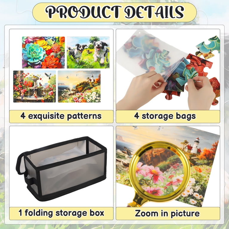 Armscye 4 Pack Large Piece Senior Puzzles With Storage photo 3
