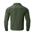 thumbnail image 6 of Fgnfyis Mens Jacket Autumn Winter Casual Solid Color Buttoned Denim Jacket Workwear Style Cardigan Mens Winter Coats Army Green S, 6 of 6