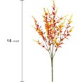 thumbnail image 5 of Nvzi Lavanda artificial, 15 manojos, flores artificiales para exterior, resistentes a los rayos UV, no se decoloran, para jardín, porche, ventana, decoración del hogar (naranja otoñal), 5 of 5