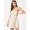 thumbnail image 2 of Disfraz de Navidad Allegra K Sin Tirantes Mini Vestido Tubo Acampanado Albaricoque XL, 2 of 6