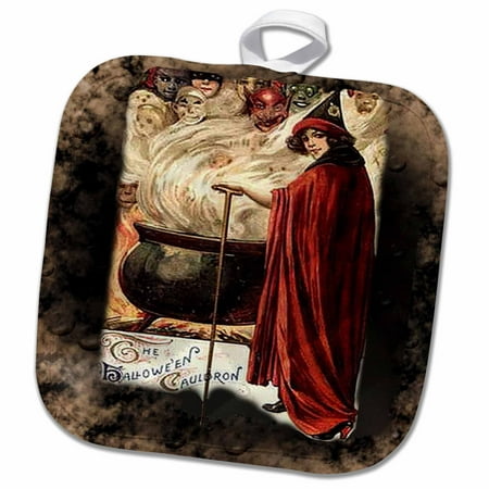

3dRose The Halloween Cauldron - Pot Holder 8 by 8-inch