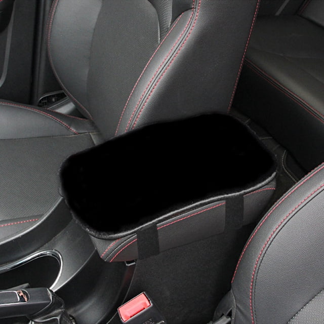 WEUVEB 1Ud Car Armrest Box Cover Negro Con Acabado Resistente Y Práctico Para Autos